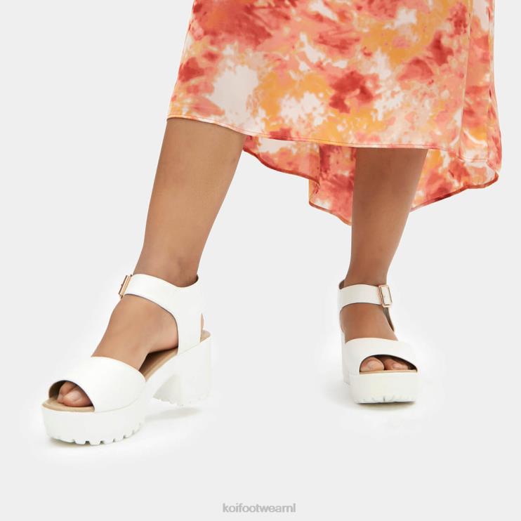 KOI footwear Nederland - wit vrouwen KOI footwear of dikke sandalen 4T600145