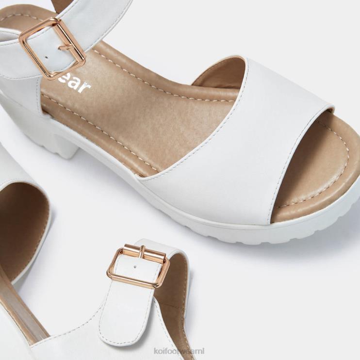 KOI footwear Nederland - wit vrouwen KOI footwear of dikke sandalen 4T600145