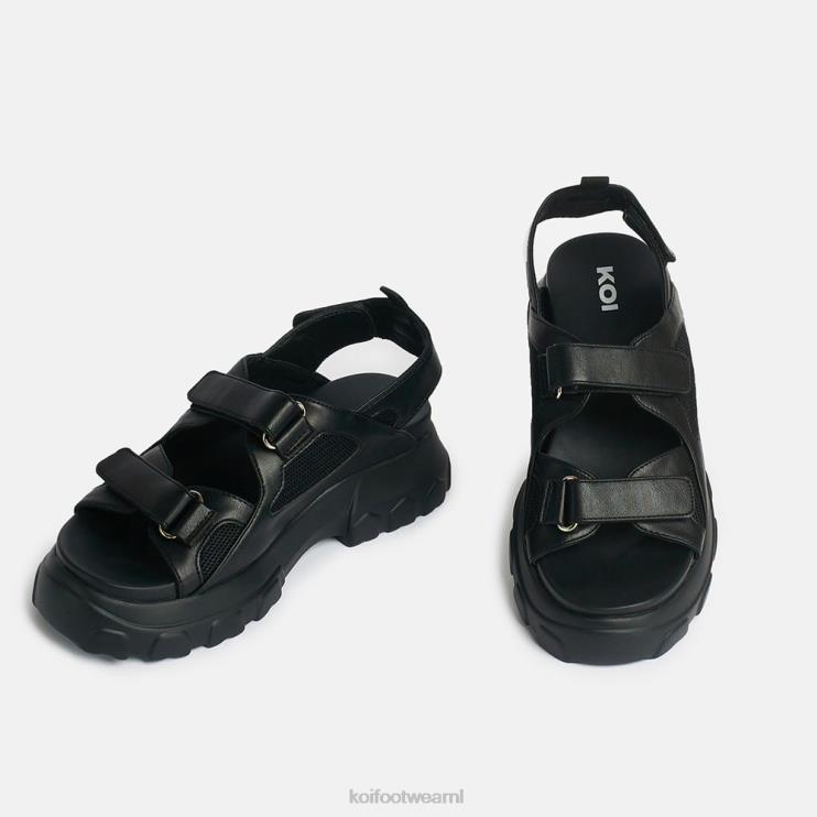 KOI footwear Nederland - zwart vrouwen KOI footwear Fated Love dikke sandalen 4T600129