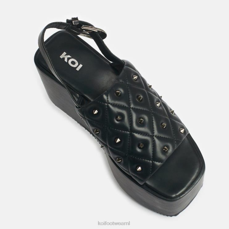 KOI footwear Nederland - zwart vrouwen KOI footwear Imperial web mega-platformsandalen 4T600131