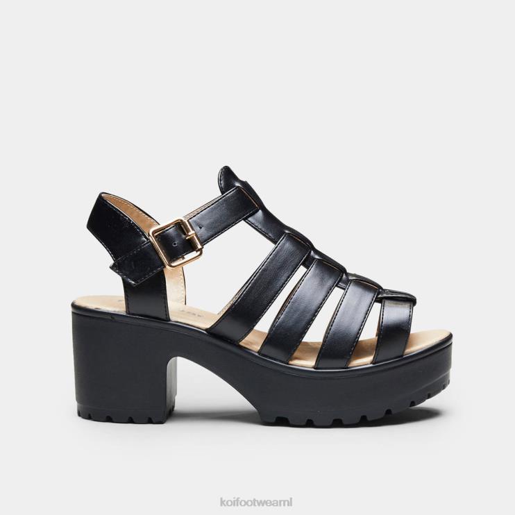 KOI footwear Nederland - zwart vrouwen KOI footwear sii sandalen met bandjes en schoenplaatjes 4T600137