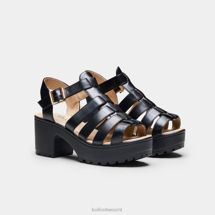 KOI footwear Nederland - zwart vrouwen KOI footwear sii sandalen met bandjes en schoenplaatjes 4T600137