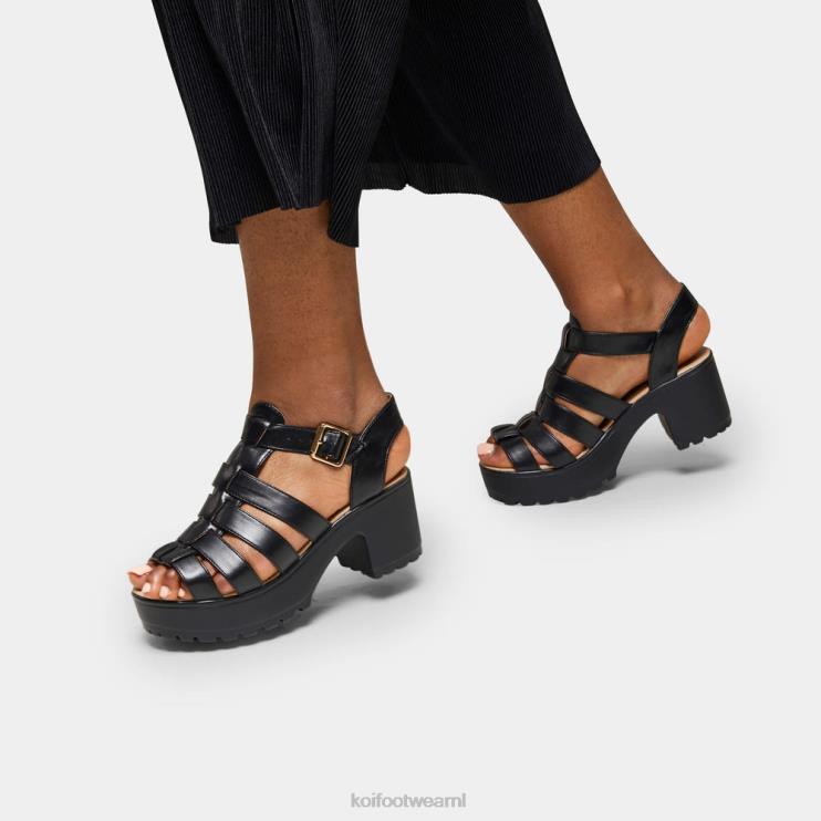 KOI footwear Nederland - zwart vrouwen KOI footwear sii sandalen met bandjes en schoenplaatjes 4T600137