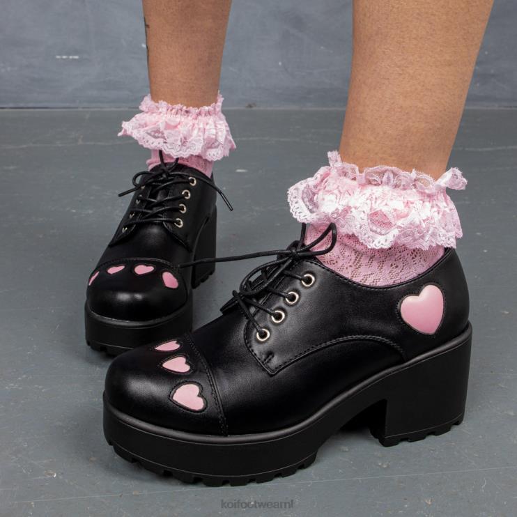 KOI footwear Nederland - zwart vrouwen KOI footwear Tennin hart schoenen 4T60053