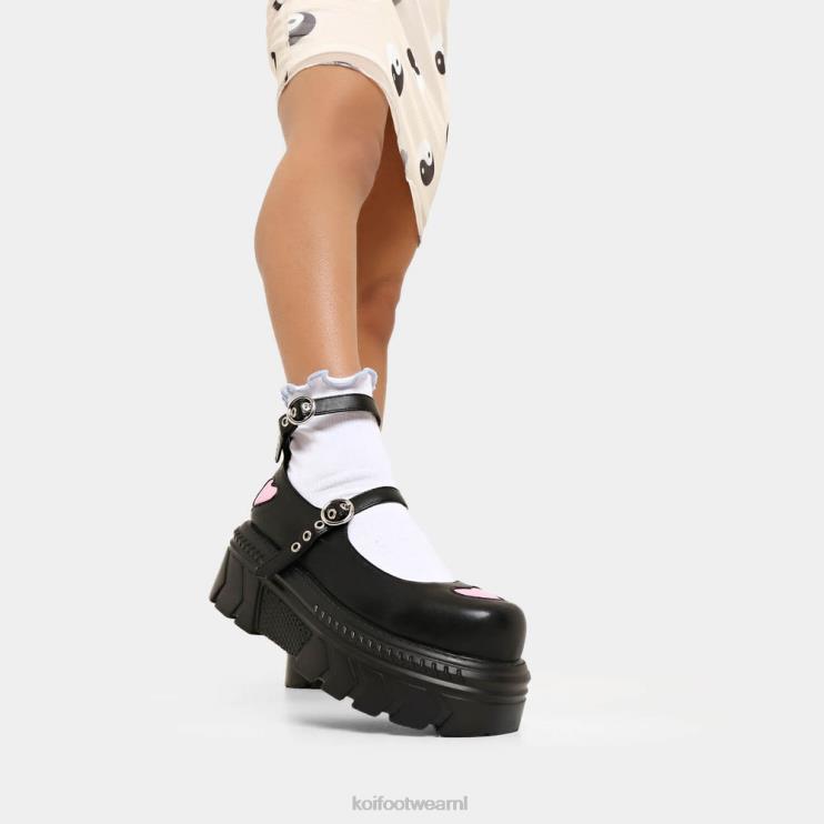 KOI footwear Nederland - zwart vrouwen KOI footwear de hartstamperschoenen van een krijger 4T60055