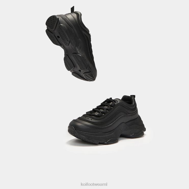 KOI footwear NL - zwart vrouwen KOI footwear Lizzies v2 extra dikke sneakers 4T600120