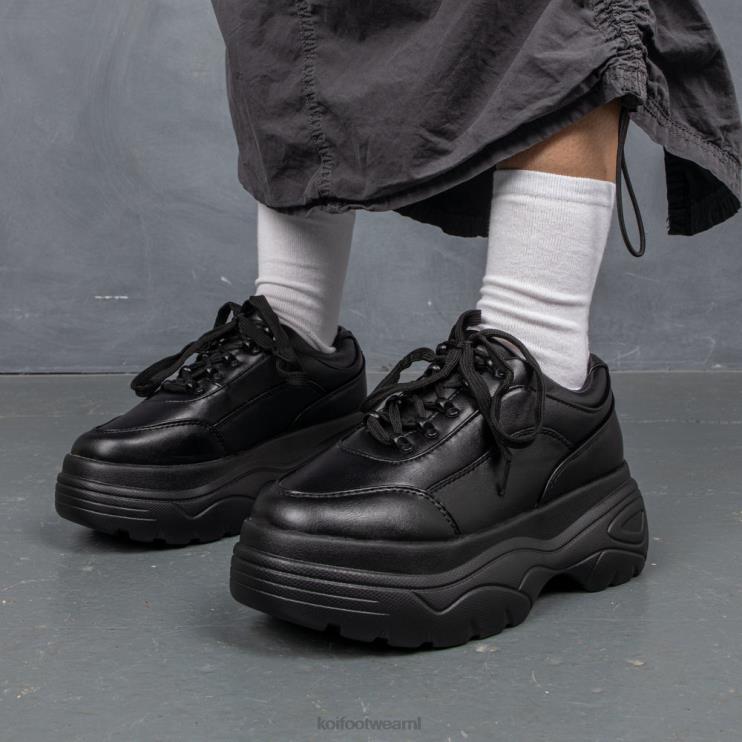 KOI footwear Nederland - zwart vrouwen KOI footwear spitse chunky bubble-trainers 4T600115